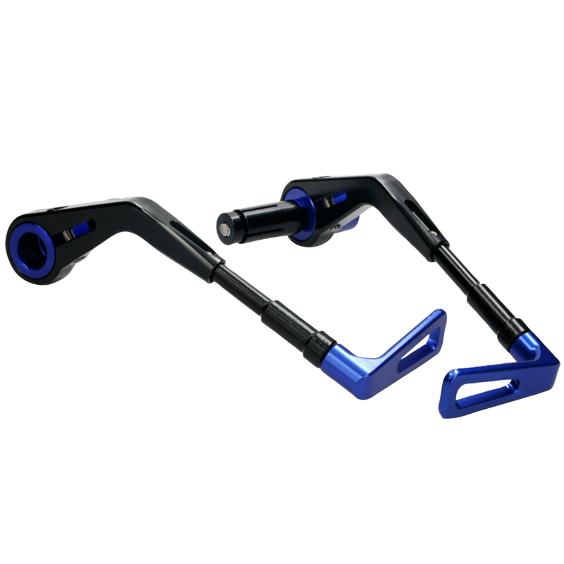 Protection levier Voca Racing FREIN CNC ALU - BLEU DIAM INTERIEUR GUIDON 14 mm LONGUEUR REGLABLE 130 - 148 mm PAIRE